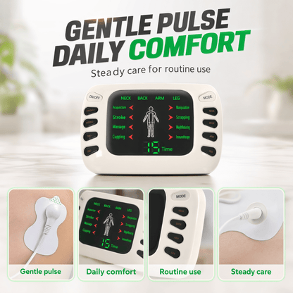 Flectra Electric Massager | Dual Output Pulse for Neck, Back, and Muscle Relaxation - Hartwella