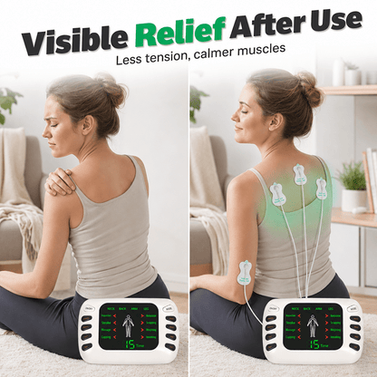 Flectra Electric Massager | Dual Output Pulse for Neck, Back, and Muscle Relaxation - Hartwella