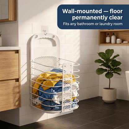 Flectra Laundry Basket | Foldable, Wall-Mounted Space Saver - Hartwella