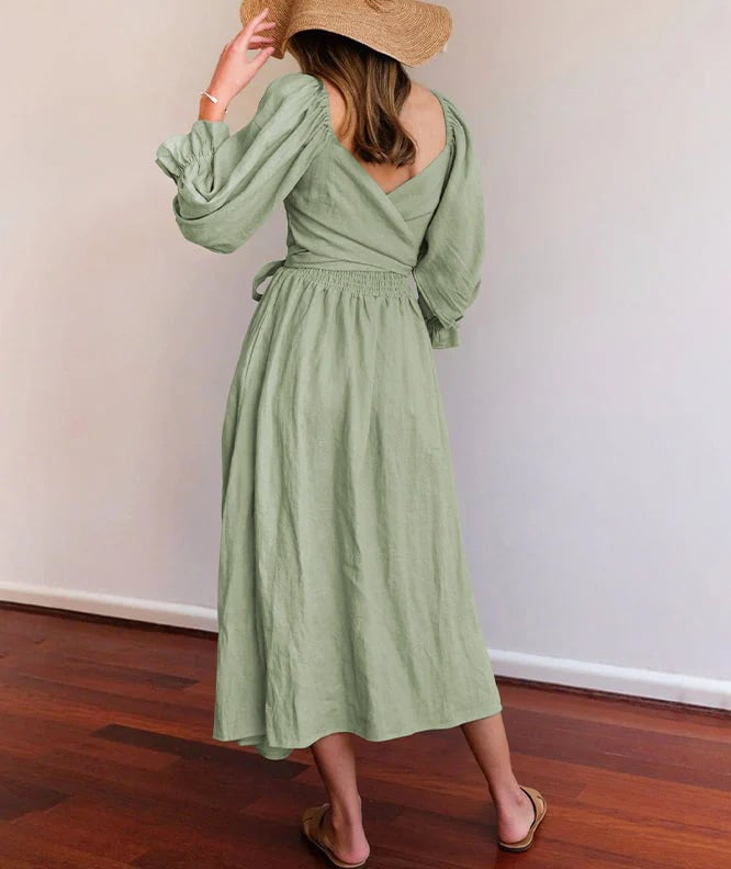 Fleur Multi - Wear Dress | Reversible, Cotton, Lantern Sleeves, Perfect for Summer and Cocktail Events - Hartwella