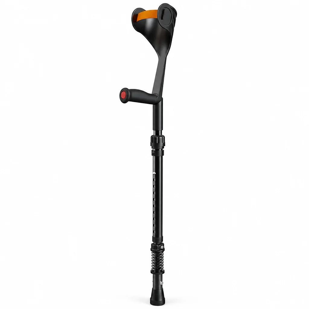 Flexi Folding Crutches | Shock Absorbing, Non-Slip, Adjustable Aluminum - Hartwella