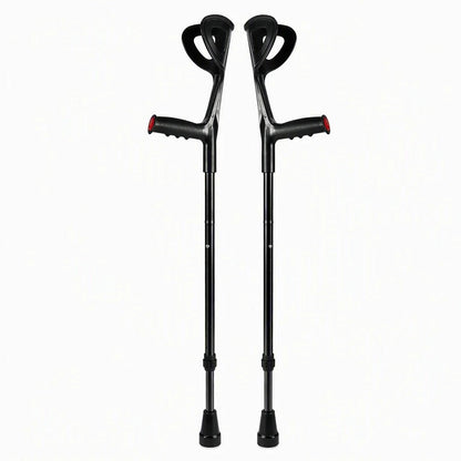 Flexi Folding Crutches | Shock Absorbing, Non-Slip, Adjustable Aluminum - Hartwella