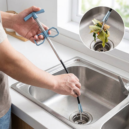 FlexiGrab Pipe Dredging Tool | Stainless Steel Claw, Ergonomic Handle - Hartwella