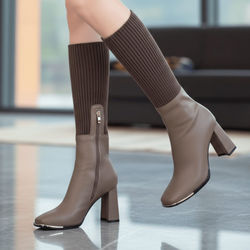 Flexta Boots | Comfortable Stretch Knit Design - Hartwella