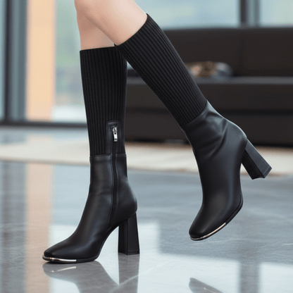 Flexta Boots | Comfortable Stretch Knit Design - Hartwella
