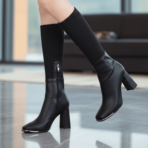 Flexta Boots | Comfortable Stretch Knit Design - Hartwella