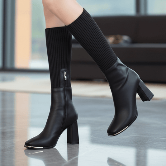 Flexta Boots | Comfortable Stretch Knit Design - Hartwella