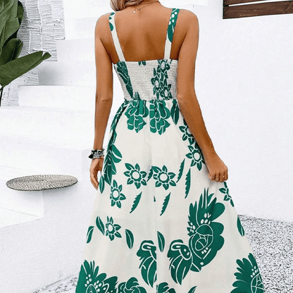 Flora Dress | Women's Floral Print, Adjustable Straps - Hartwella