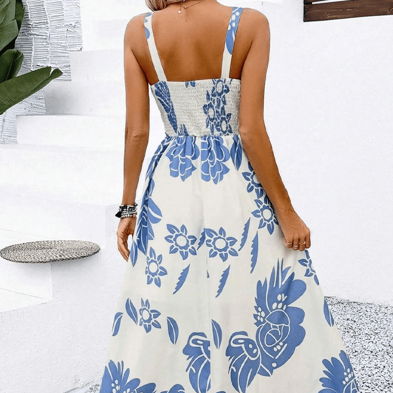 Flora Dress | Women's Floral Print, Adjustable Straps - Hartwella