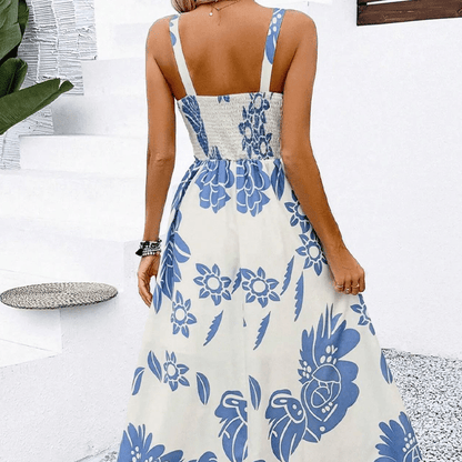 Flora Dress | Women's Floral Print, Adjustable Straps - Hartwella