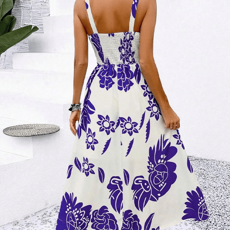 Flora Dress | Women's Floral Print, Adjustable Straps - Hartwella