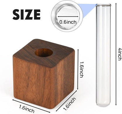 Flora Magnetic Flower Vase | Eco - Friendly Wood, Tool - Free Installation - Hartwella