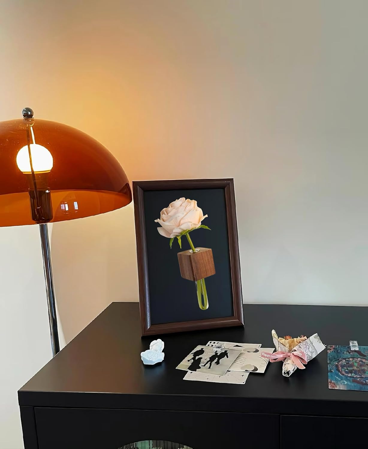 Flora Magnetic Flower Vase | Eco - Friendly Wood, Tool - Free Installation - Hartwella