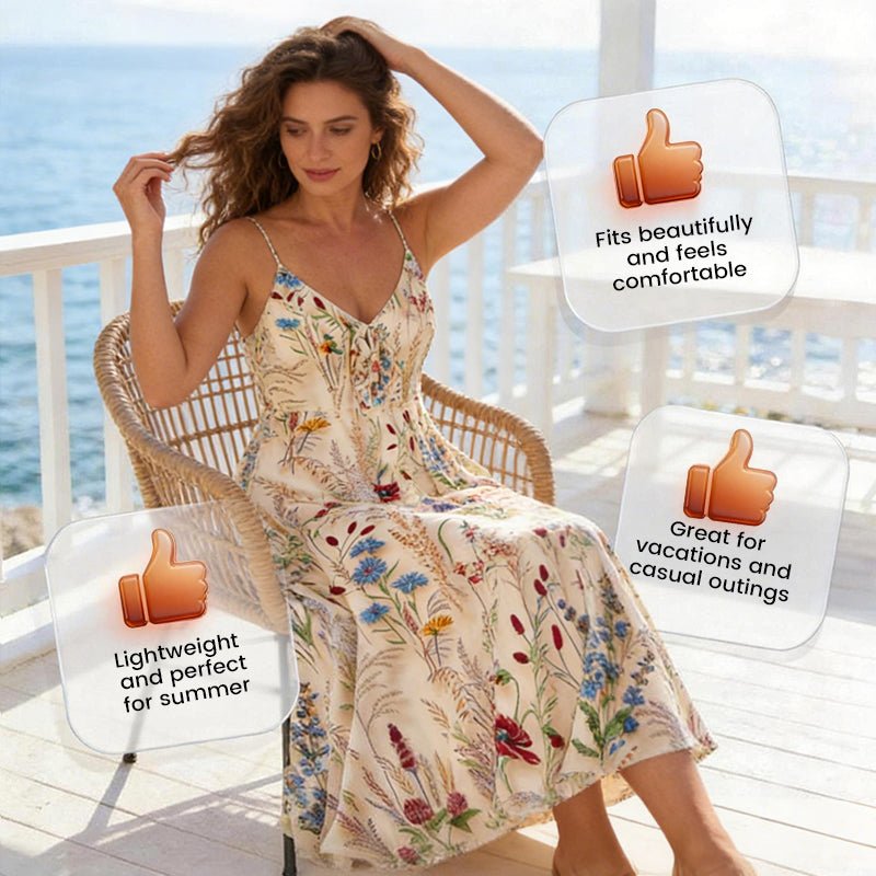 Flora Plus Size Dress | Lightweight Polyester, A - Line Floral Midi - Hartwella