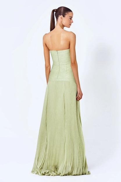 Flowy Green Long Dress - Hartwella