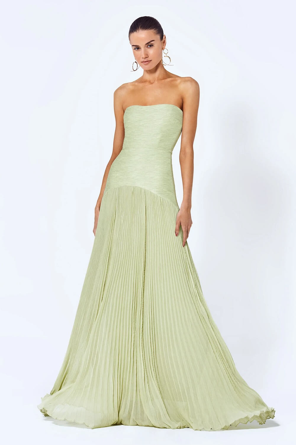 Flowy Green Long Dress - Hartwella
