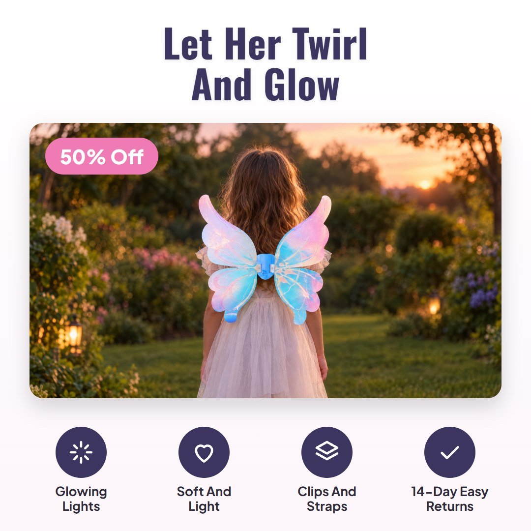 Fluttra™ Light-Up Butterfly Wings