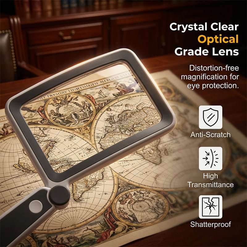 Folio Magnifier | LED Illumination, Ergonomic Design - Hartwella