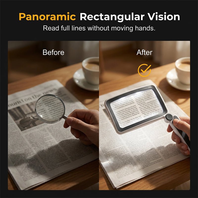 Folio Magnifier | LED Illumination, Ergonomic Design - Hartwella
