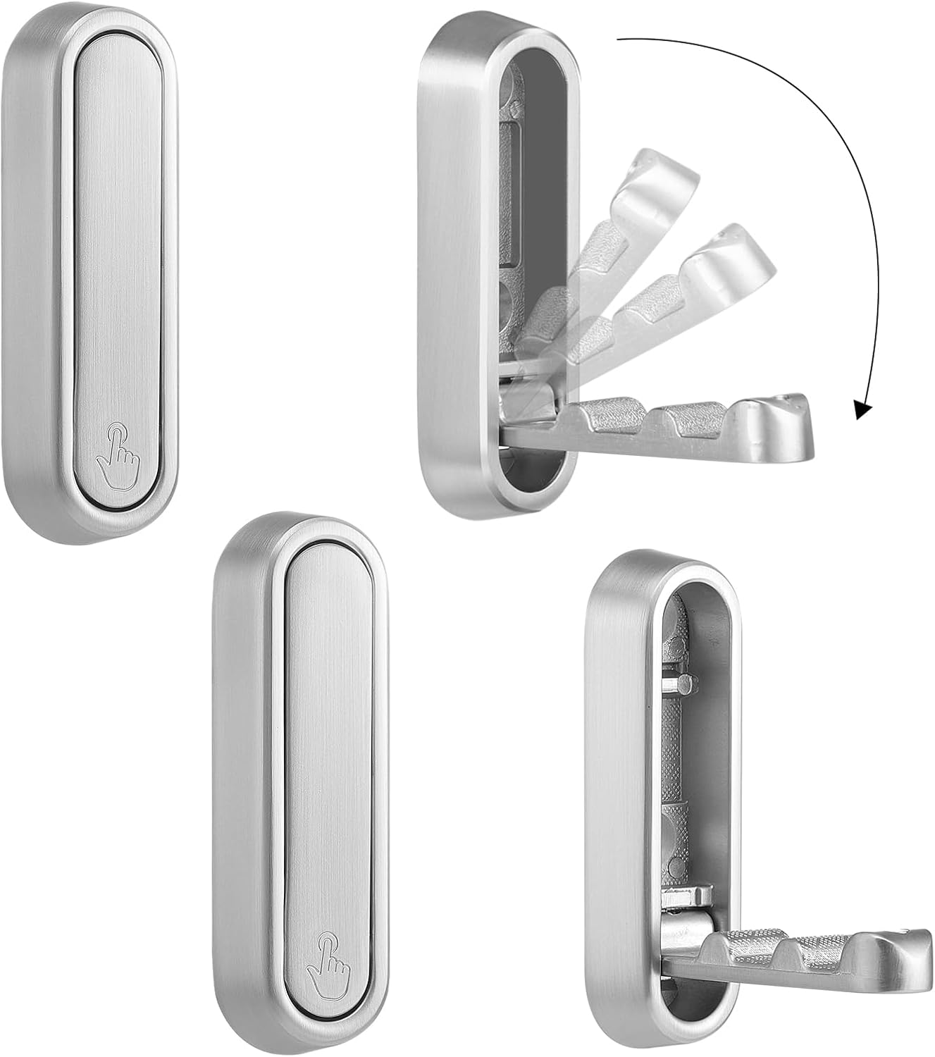 Folio Wall Hooks | Heavy - Duty Zinc Alloy, Foldable Design - Hartwella