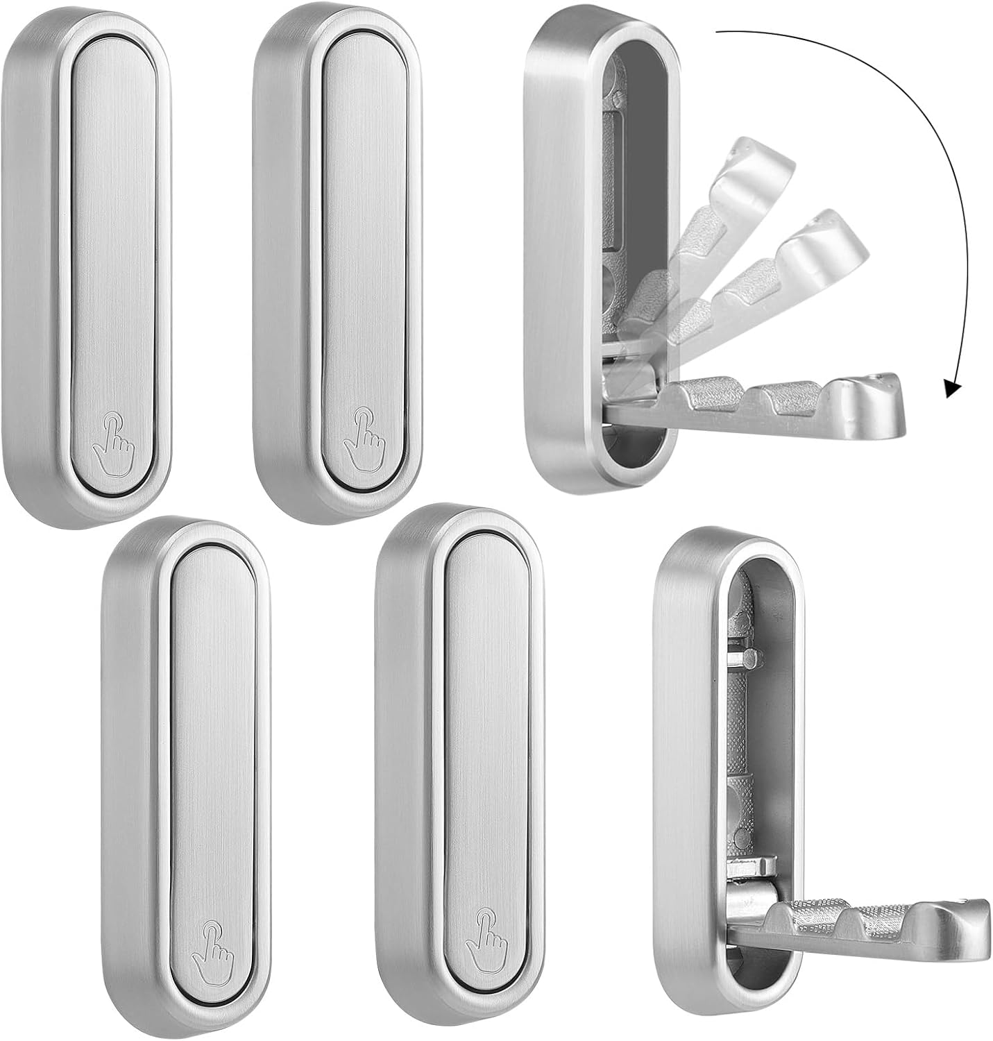 Folio Wall Hooks | Heavy - Duty Zinc Alloy, Foldable Design - Hartwella
