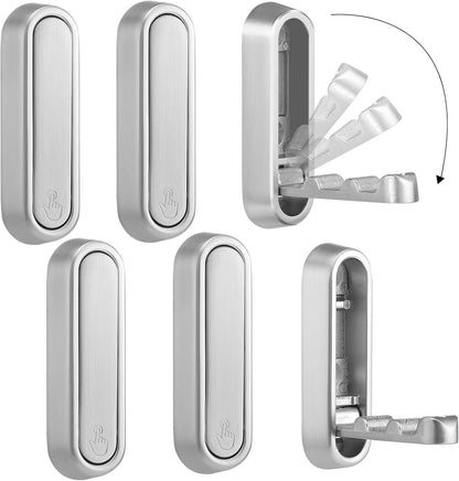 Folio Wall Hooks | Heavy - Duty Zinc Alloy, Foldable Design - Hartwella