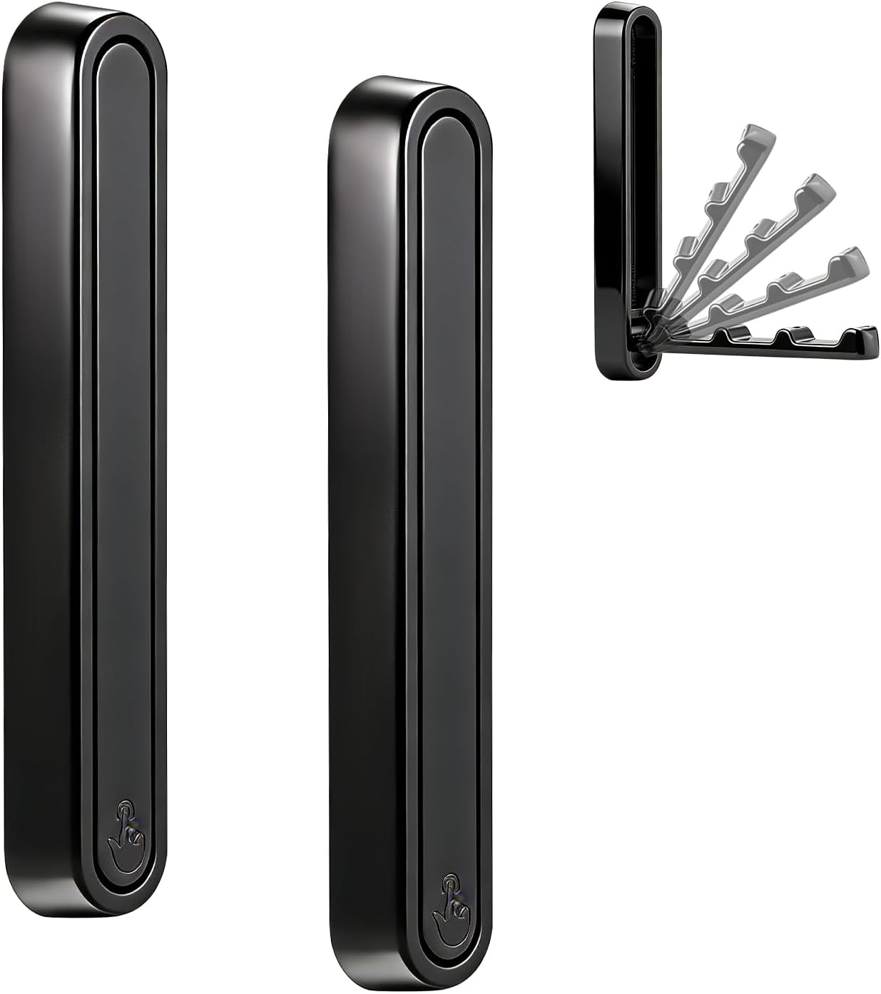 Folio Wall Hooks | Heavy - Duty Zinc Alloy, Foldable Design - Hartwella