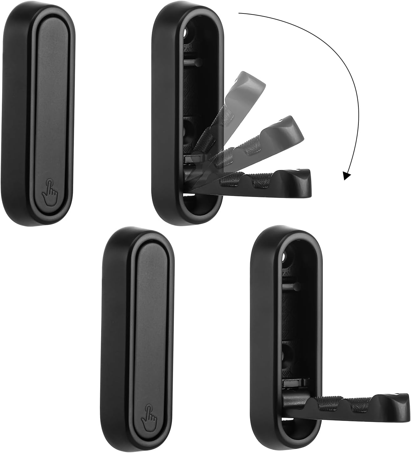 Folio Wall Hooks | Heavy - Duty Zinc Alloy, Foldable Design - Hartwella