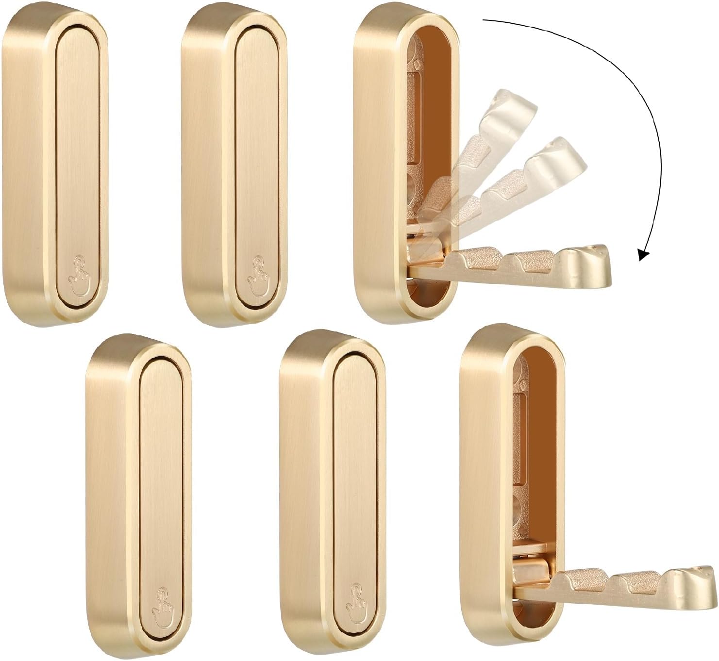 Folio Wall Hooks | Heavy - Duty Zinc Alloy, Foldable Design - Hartwella