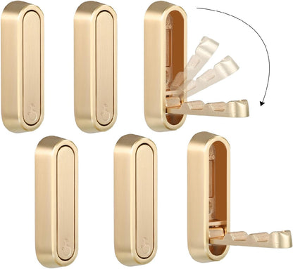 Folio Wall Hooks | Heavy - Duty Zinc Alloy, Foldable Design - Hartwella