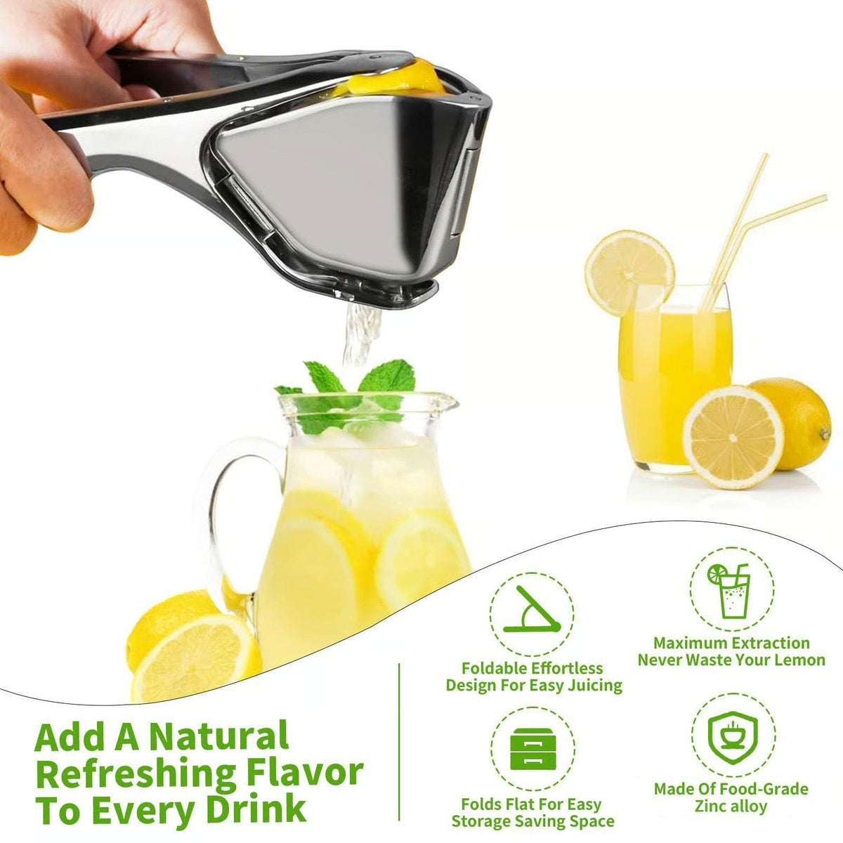 Fresco Citrus Squeezer | Heavy Duty Stainless Steel Lemon and Lime Juicer - Hartwella