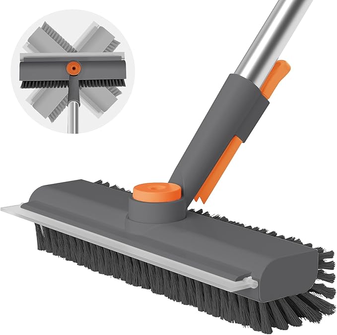 Fresco Floor Scrub Brush | 3 - in - 1 Heavy - Duty with Long Handle - Hartwella