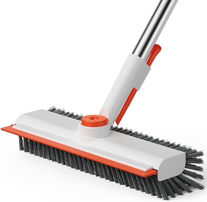 Fresco Floor Scrub Brush | 3 - in - 1 Heavy - Duty with Long Handle - Hartwella