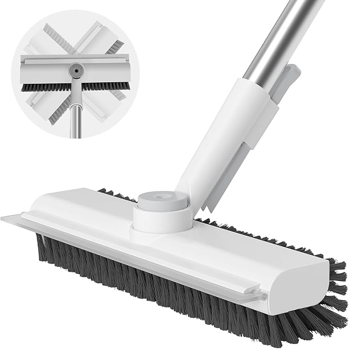 Fresco Floor Scrub Brush | 3 - in - 1 Heavy - Duty with Long Handle - Hartwella