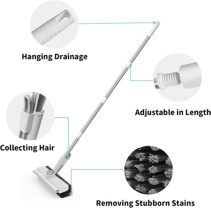 Fresco Floor Scrub Brush | 3 - in - 1 Heavy - Duty with Long Handle - Hartwella