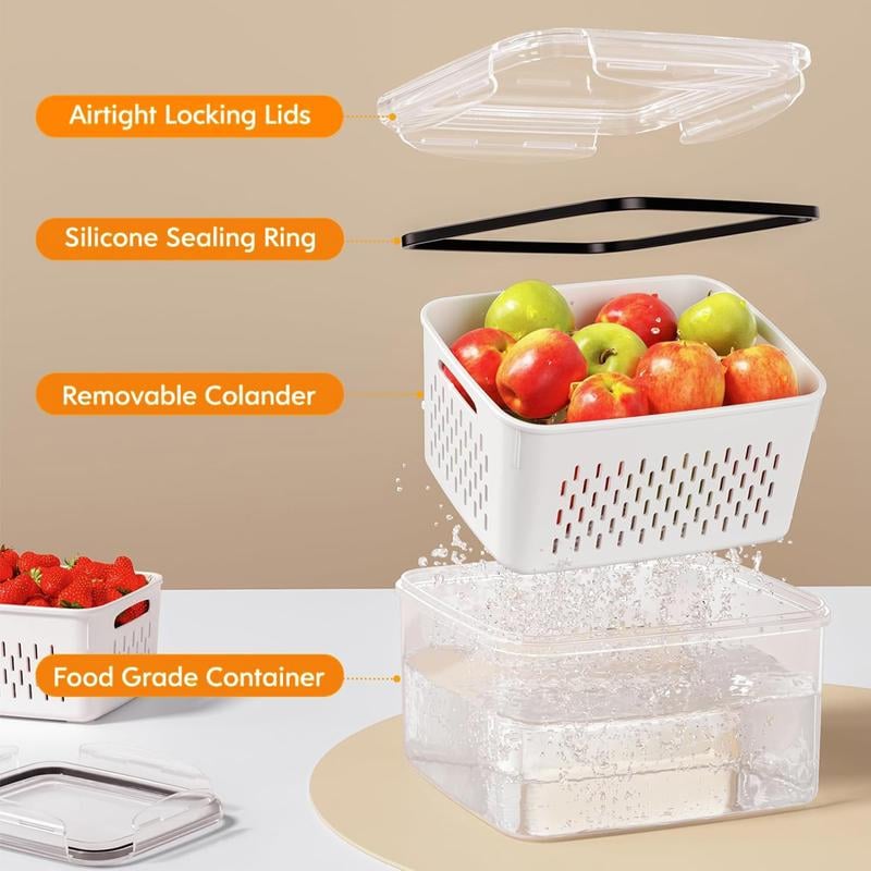FreshBox Food Storage Container | Airtight, BPA-Free with Removable Colander - Hartwella
