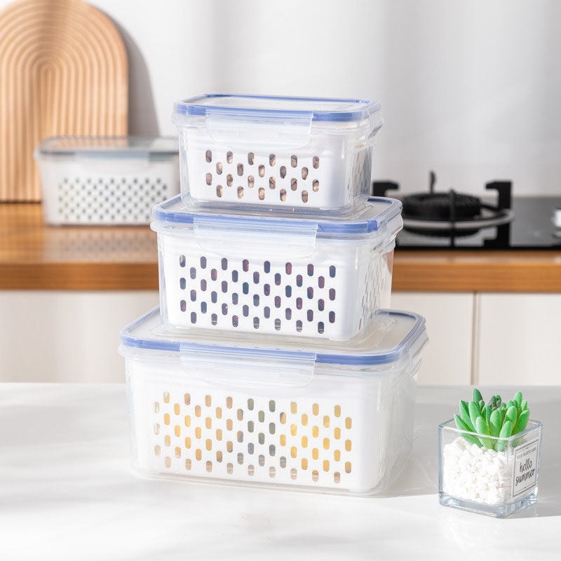 FreshBox Food Storage Container | Airtight, BPA-Free with Removable Colander - Hartwella