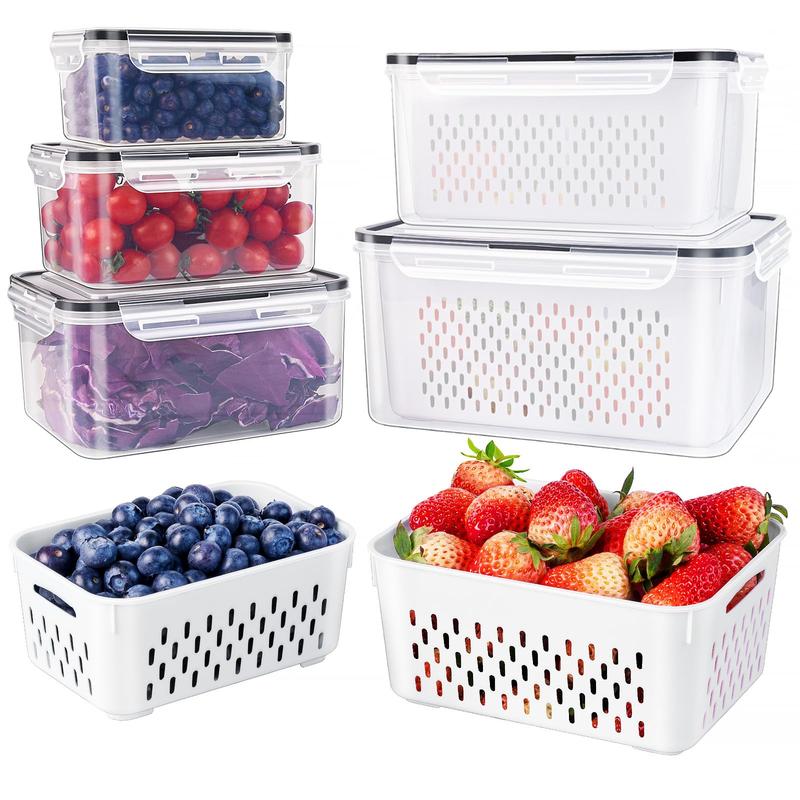 FreshBox Food Storage Container | Airtight, BPA-Free with Removable Colander - Hartwella