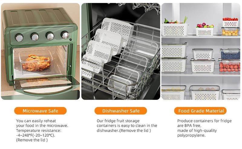 FreshBox Food Storage Container | Airtight, BPA-Free with Removable Colander - Hartwella