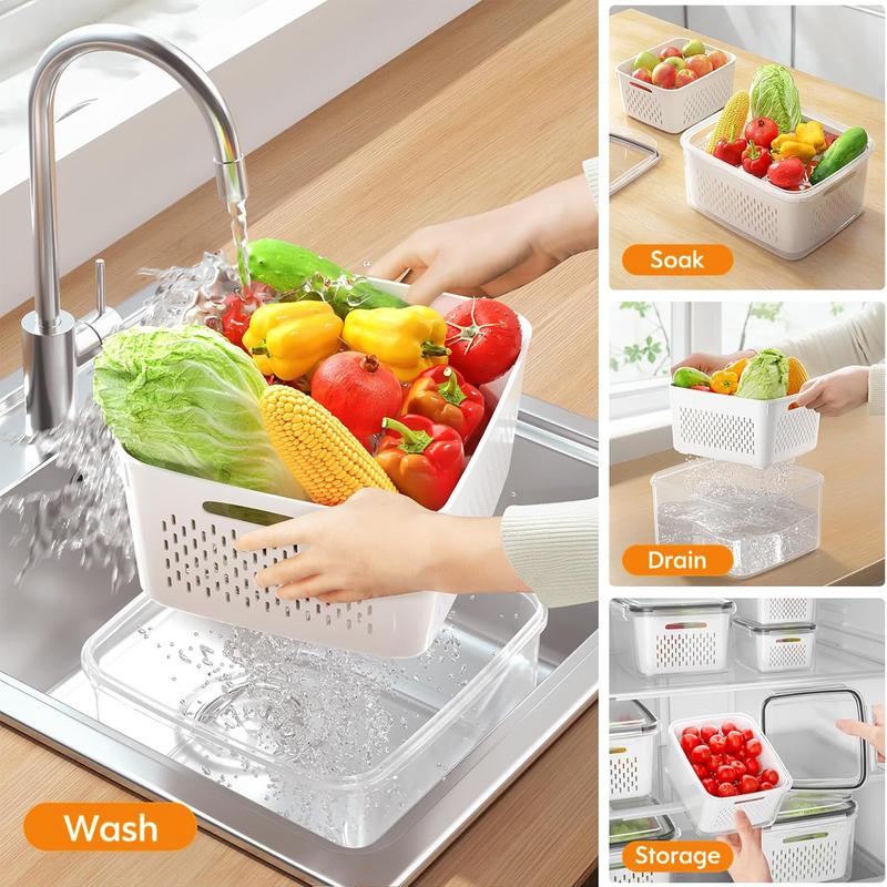 FreshBox Food Storage Container | Airtight, BPA-Free with Removable Colander - Hartwella