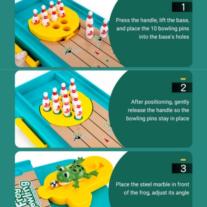 Froggy Bowling Fun | Educational Tabletop Toy - Hartwella