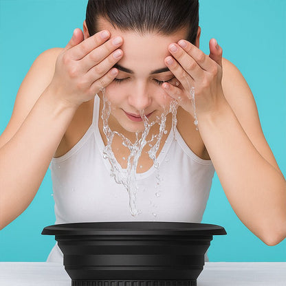 Frosty Facial Washbasin | Ergonomic, Foldable Silicone - Hartwella
