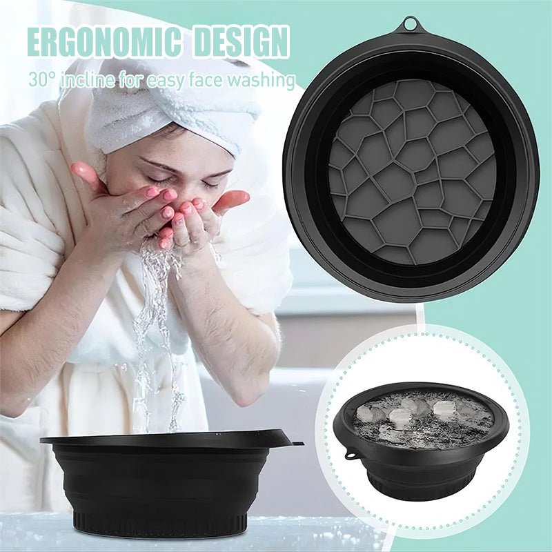 Frosty Facial Washbasin | Ergonomic, Foldable Silicone - Hartwella