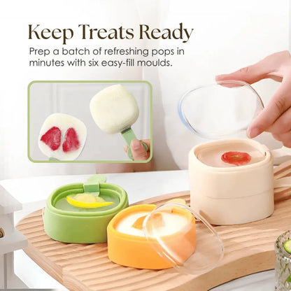 Frosty Popsicle Maker | BPA - Free Silicone Molds, Easy Release Ice Pop Maker - Hartwella