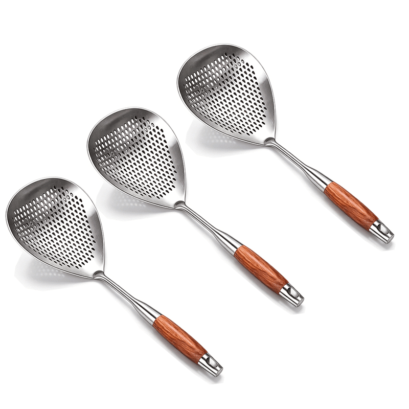 FryMaster Skimmer | Wooden Handle, Stainless Steel - Hartwella