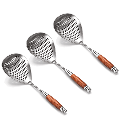 FryMaster Skimmer | Wooden Handle, Stainless Steel - Hartwella