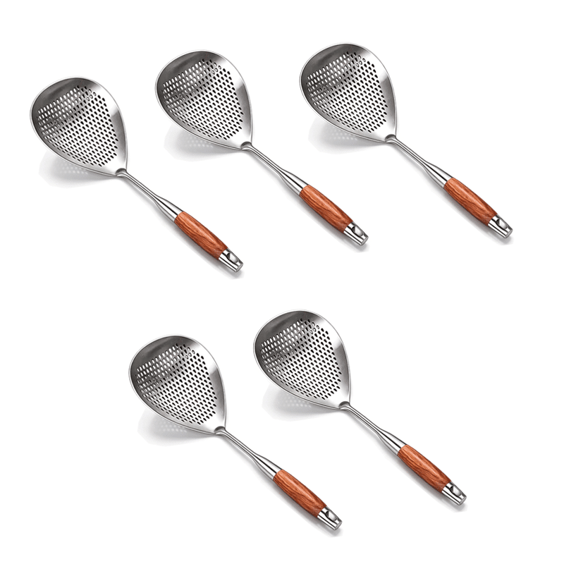 FryMaster Skimmer | Wooden Handle, Stainless Steel - Hartwella