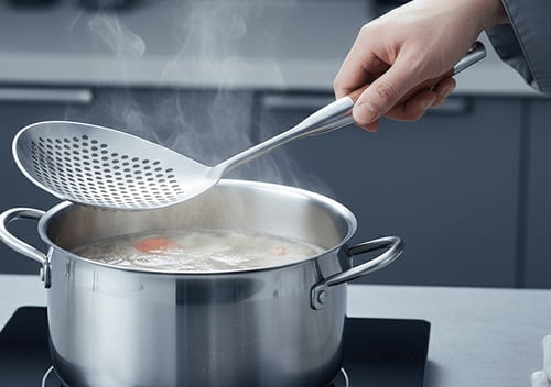 FryMaster Skimmer | Wooden Handle, Stainless Steel - Hartwella