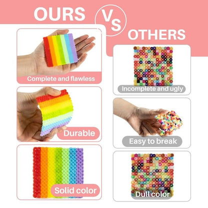 Fuzzy Bead Art Kit | 28,000 Mini Fuse Beads in 24 or 48 Colors - Hartwella