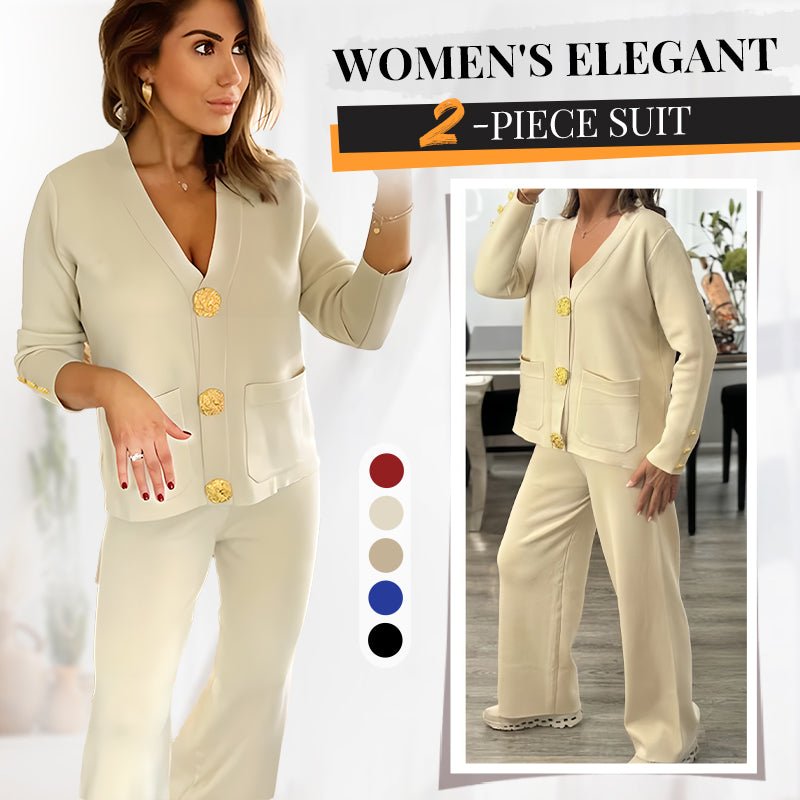Gala Wide Leg Pant Suit | Soft Fabric, V - Neck Design - Hartwella